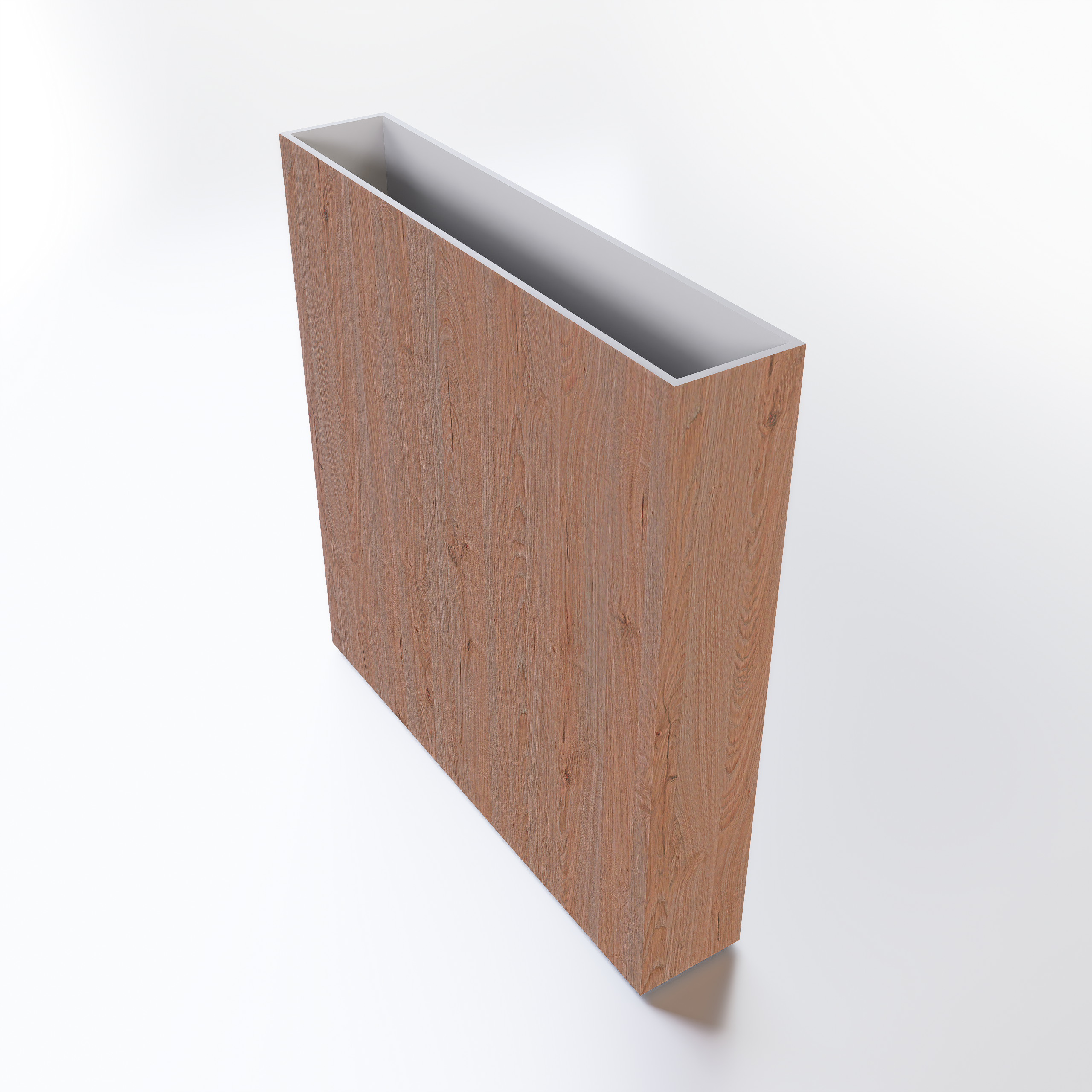 Fence company in Los Angeles - Alu 40 slat woodgrain red oak