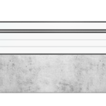PROFILE VINYL HORIZONTAL WALL TOPPER KIT 3′ x 3′