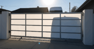 Fence company in Los Angeles - Plexiglass sliding gate