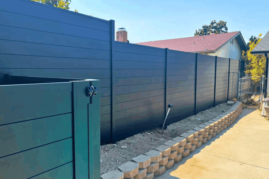 Fence company in Los Angeles - A warm, golden-brown hue that mimics natural teak wood, adding elegance and timeless charm to any space. (19)