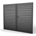Profile40 SLAT Contractor Line 12′ x 6′ Double Swing BLACK (HD DOUBLE GATE – NEW H.D )