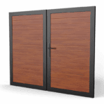 Profile50 T&G woodgrain Contractor Line 12′ x 6′ Double Swing (HD DOUBLE GATE)