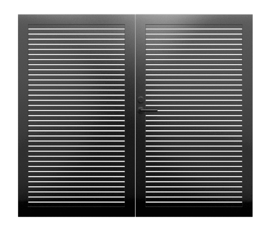 Profile20 SLAT Contractor Line 12′ x 6′ Horizontal Double Swing Gate (HD PAD GATE)