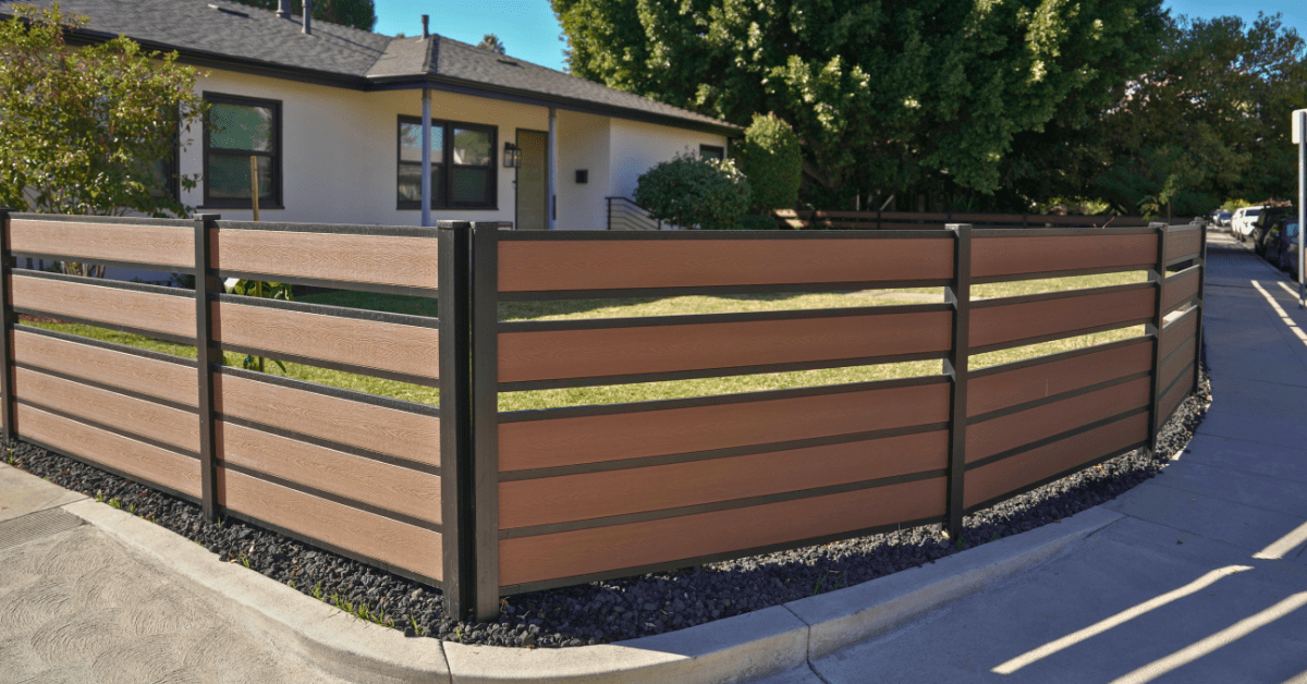 Horizontal Slat Fencing in Redlands