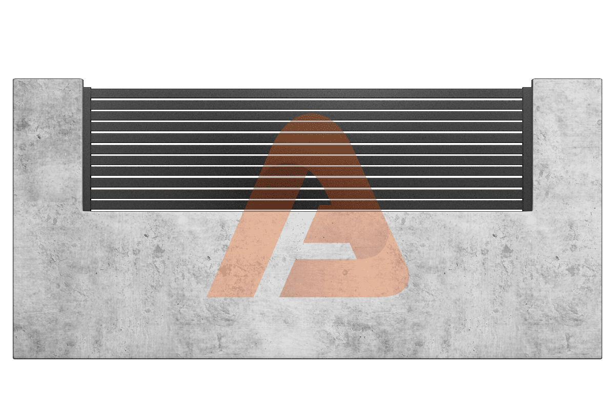 Aluminum Fence Alu20 Wall Topper 8′ x 3′