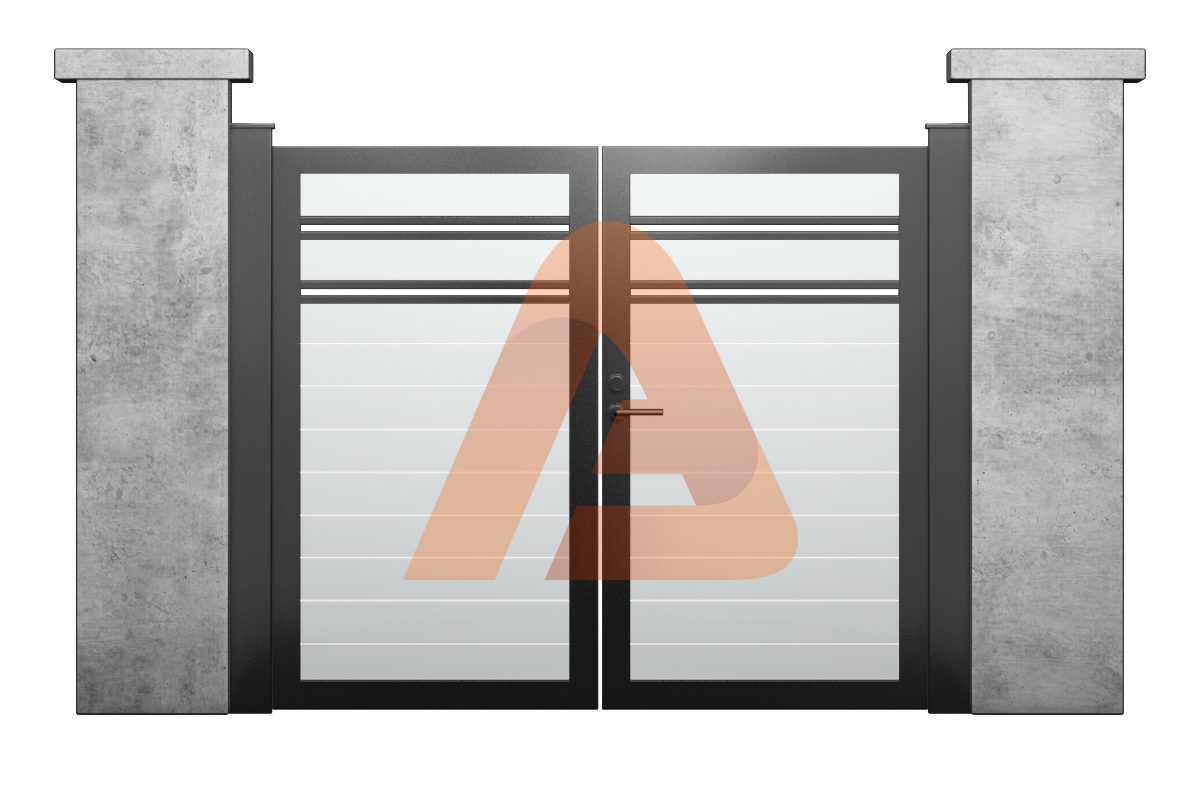 Alu Vinyl Universal DIY 12′ x 6′ Horizontal Double Swing Gate (DIY DOUBLE GATE)
