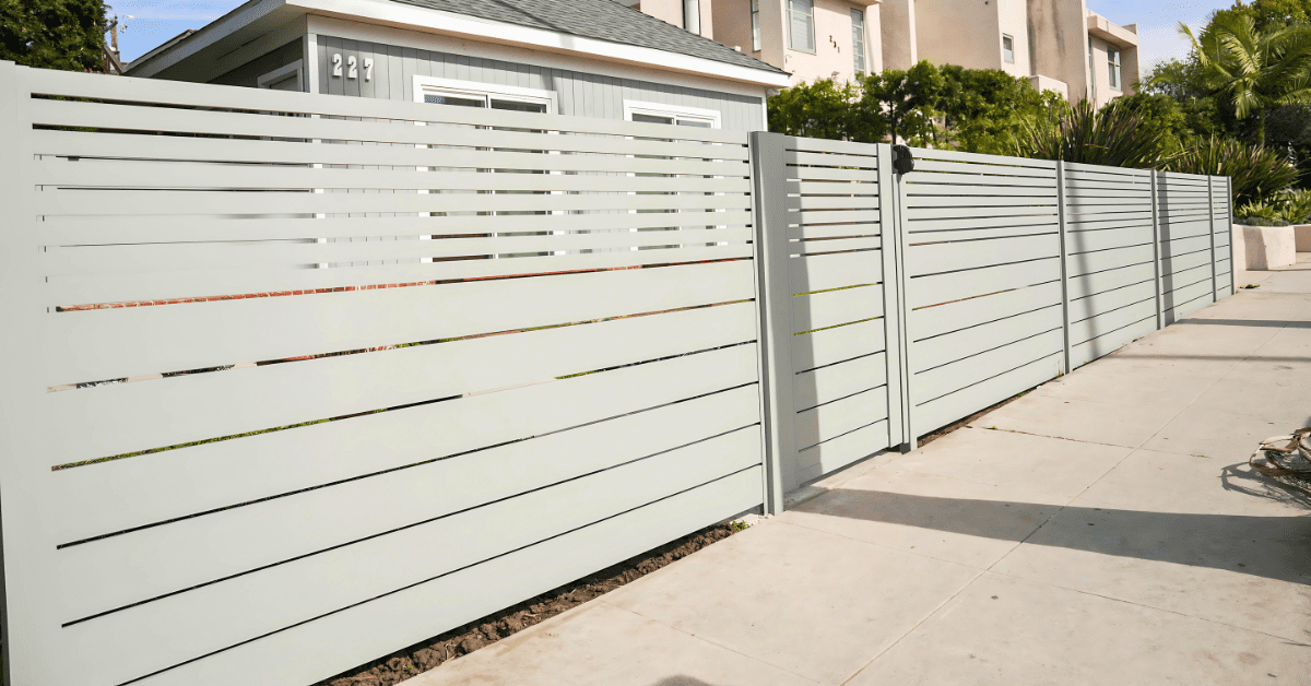 White Aluminum Privacy Fence