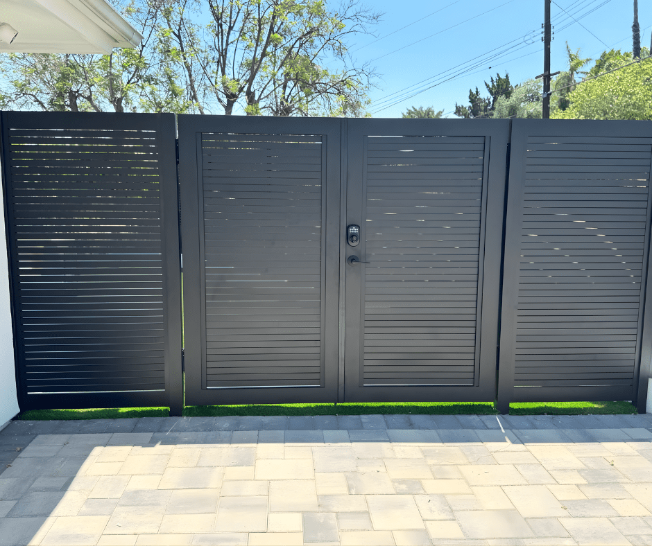 Modern driveway approach for aluminum gate system