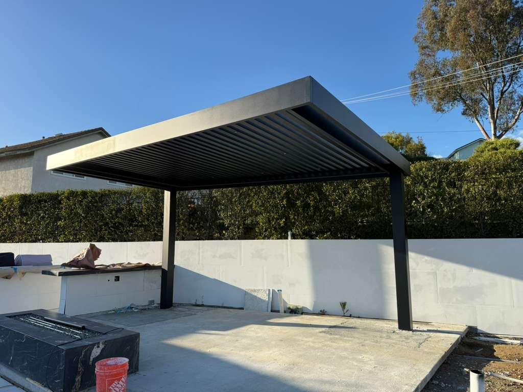 Cantilever patio cover no front posts