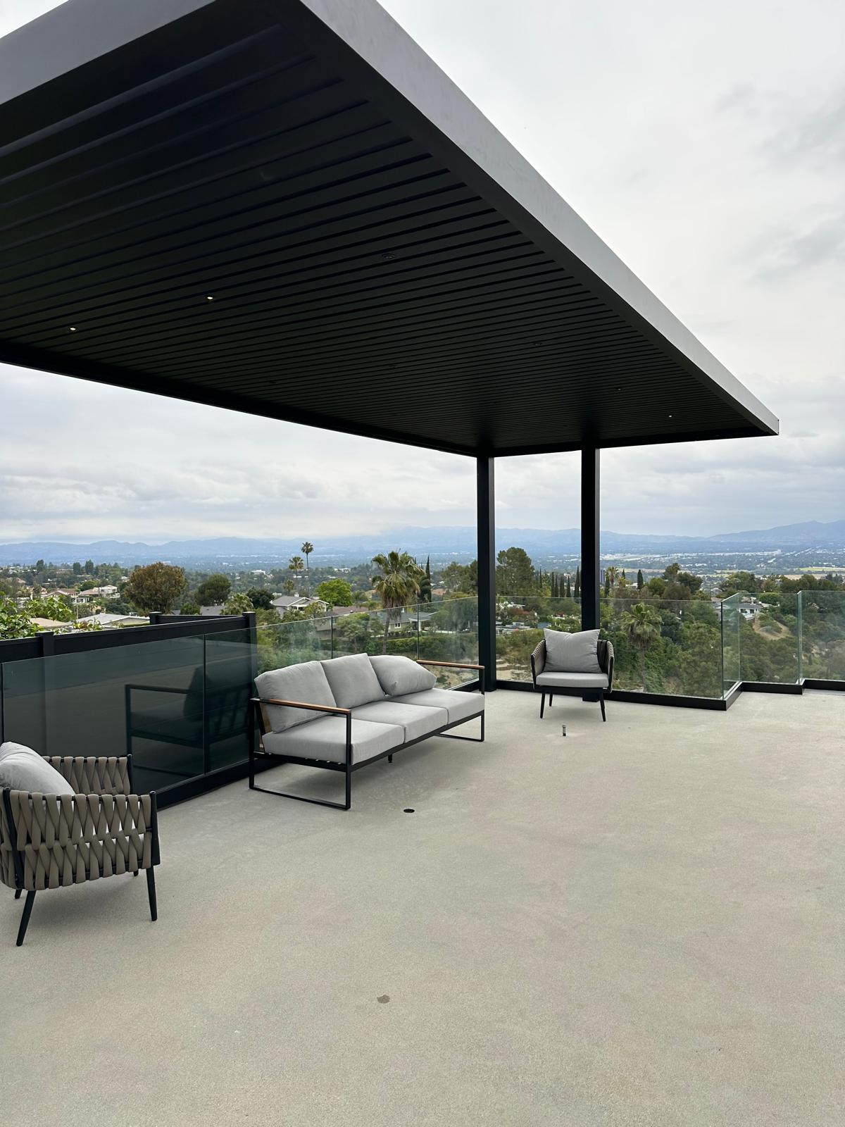 Cantilever patio modern residential