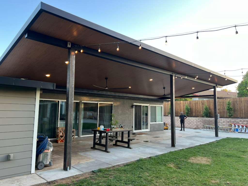 Solid roof pergola project