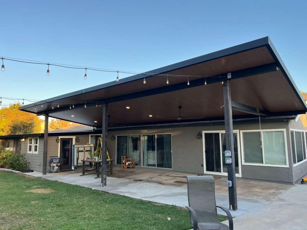 Solid roof pergola project