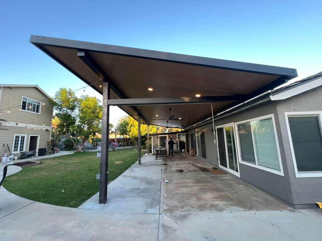 Solid roof pergola project