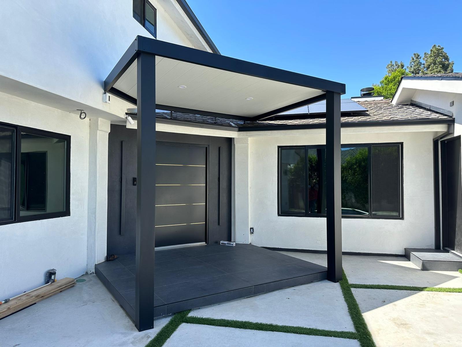 Solid roof pergola project