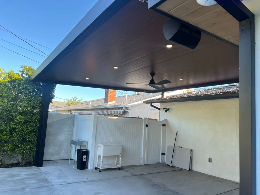 Solid roof pergola project