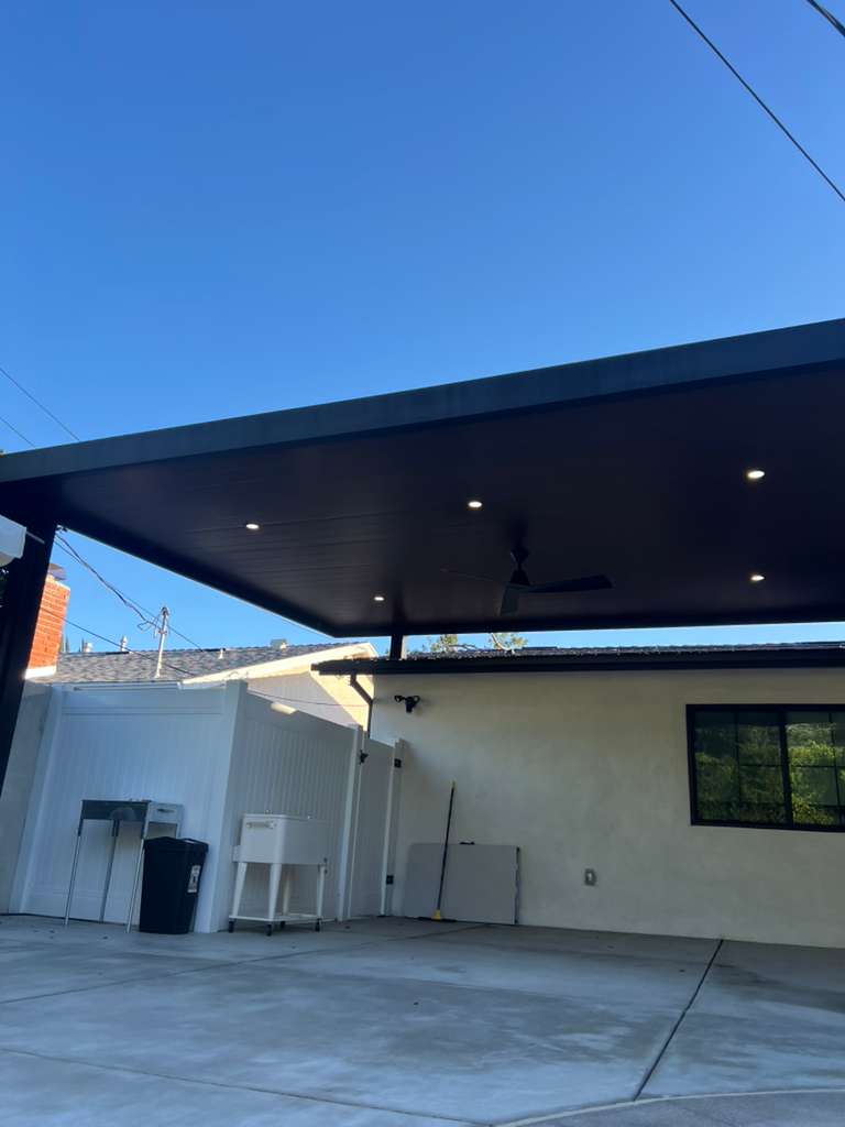 Solid roof pergola project