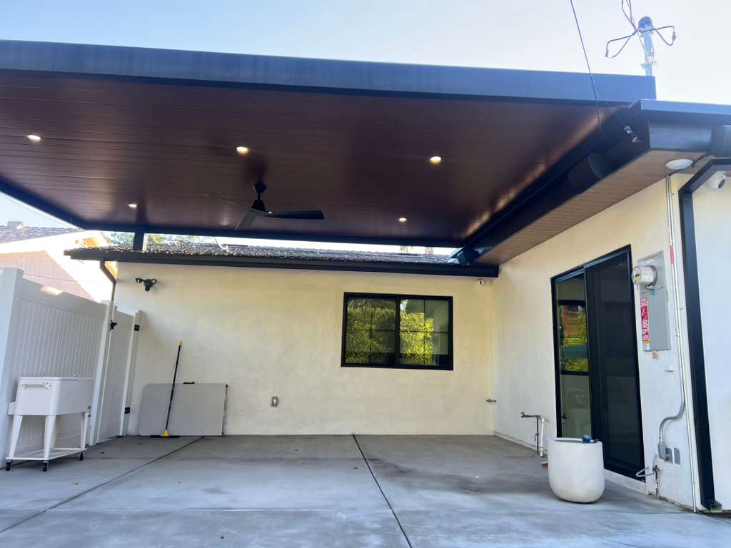 Solid roof pergola project