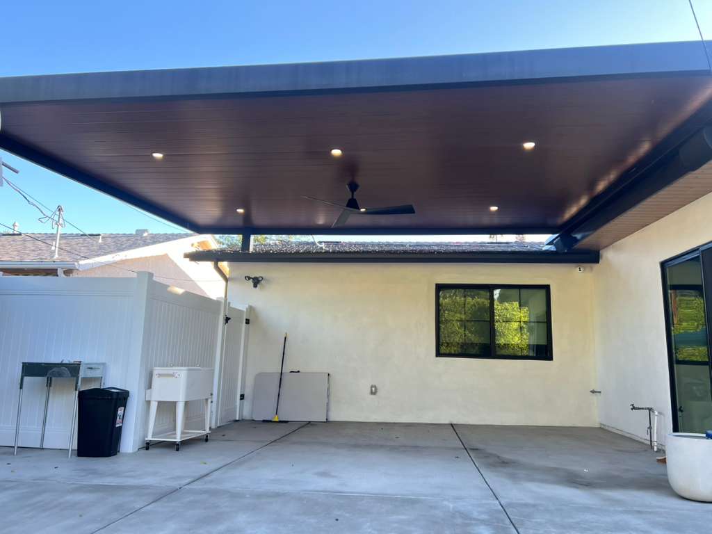 Solid roof pergola project