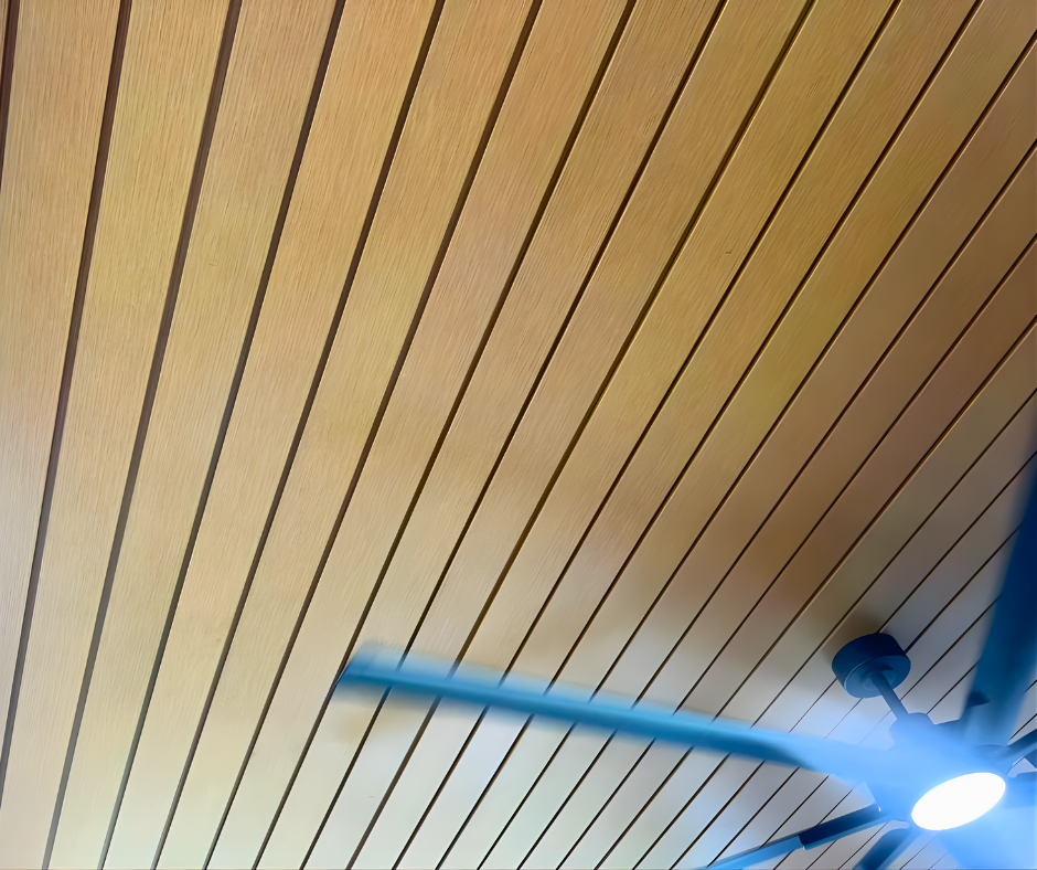 Aluminum T&G cladding panel with interlocking tongue and groove profile for wall finish