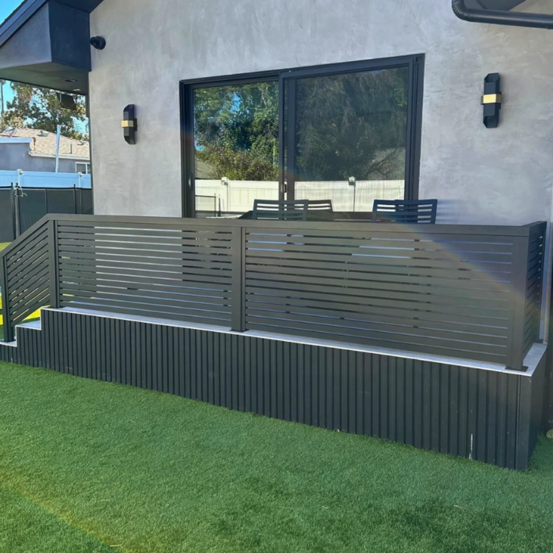 Modern aluminum exterior detail