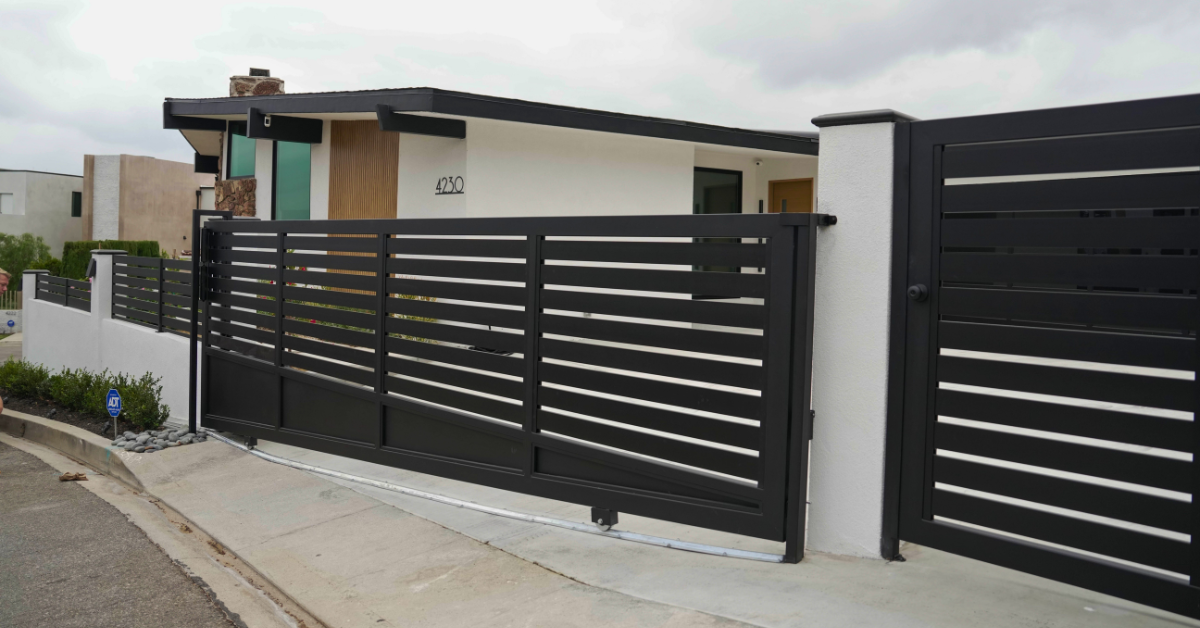 Luxury modern house exterior with clean architectural lines