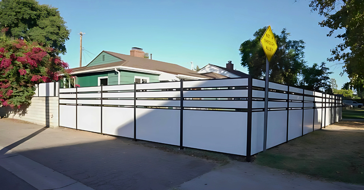 Durable vinyl fence panel in white for low-maintenance garden enclosure