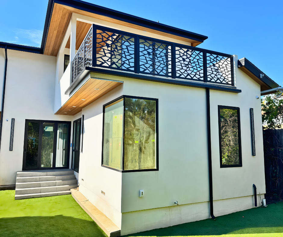 Laser cut facade panel exterior design