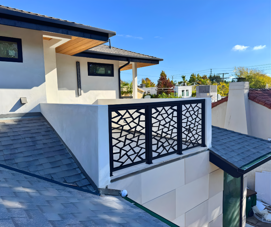 Architectural exterior laser cut fencing