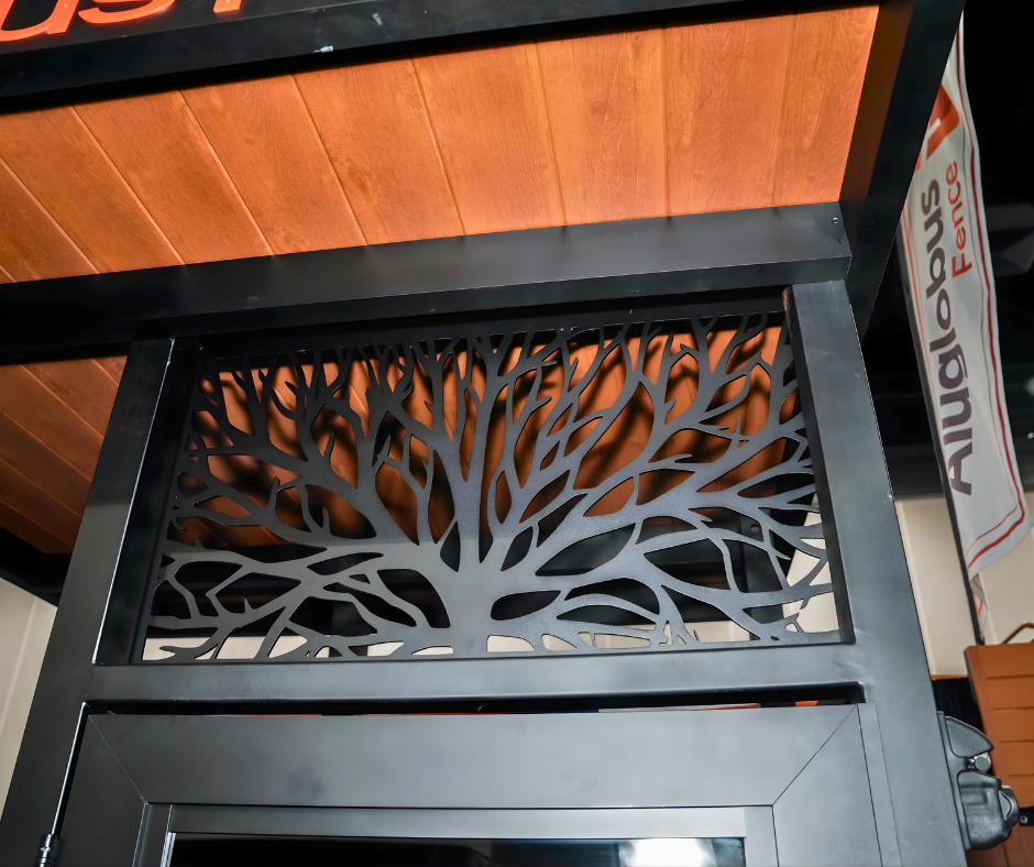 Laser cut aluminum privacy