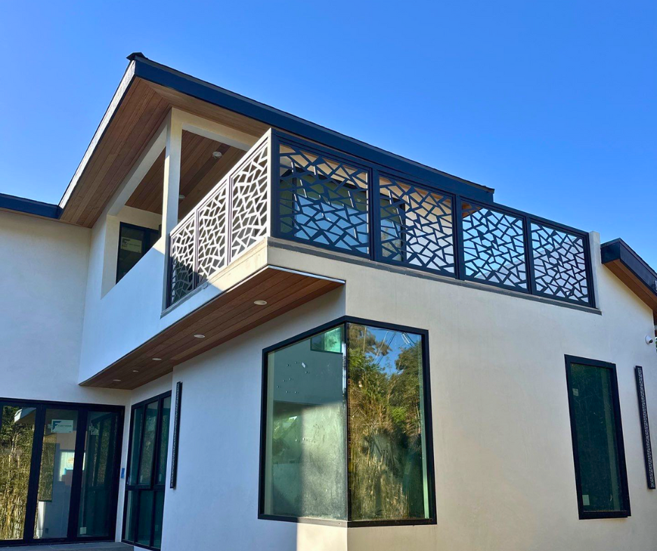 Architectural exterior laser cut fencing