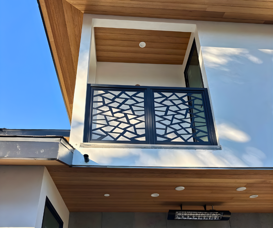 Architectural exterior laser cut fencing