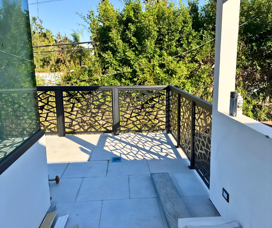 Laser cut aluminum fence panel