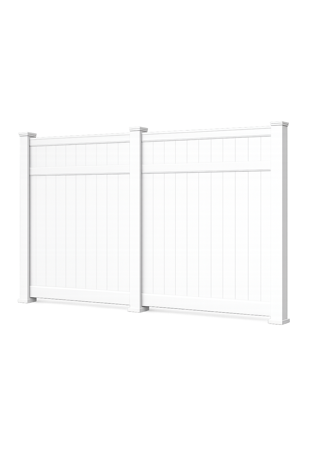 Clean vinyl look aluminum fence design detail