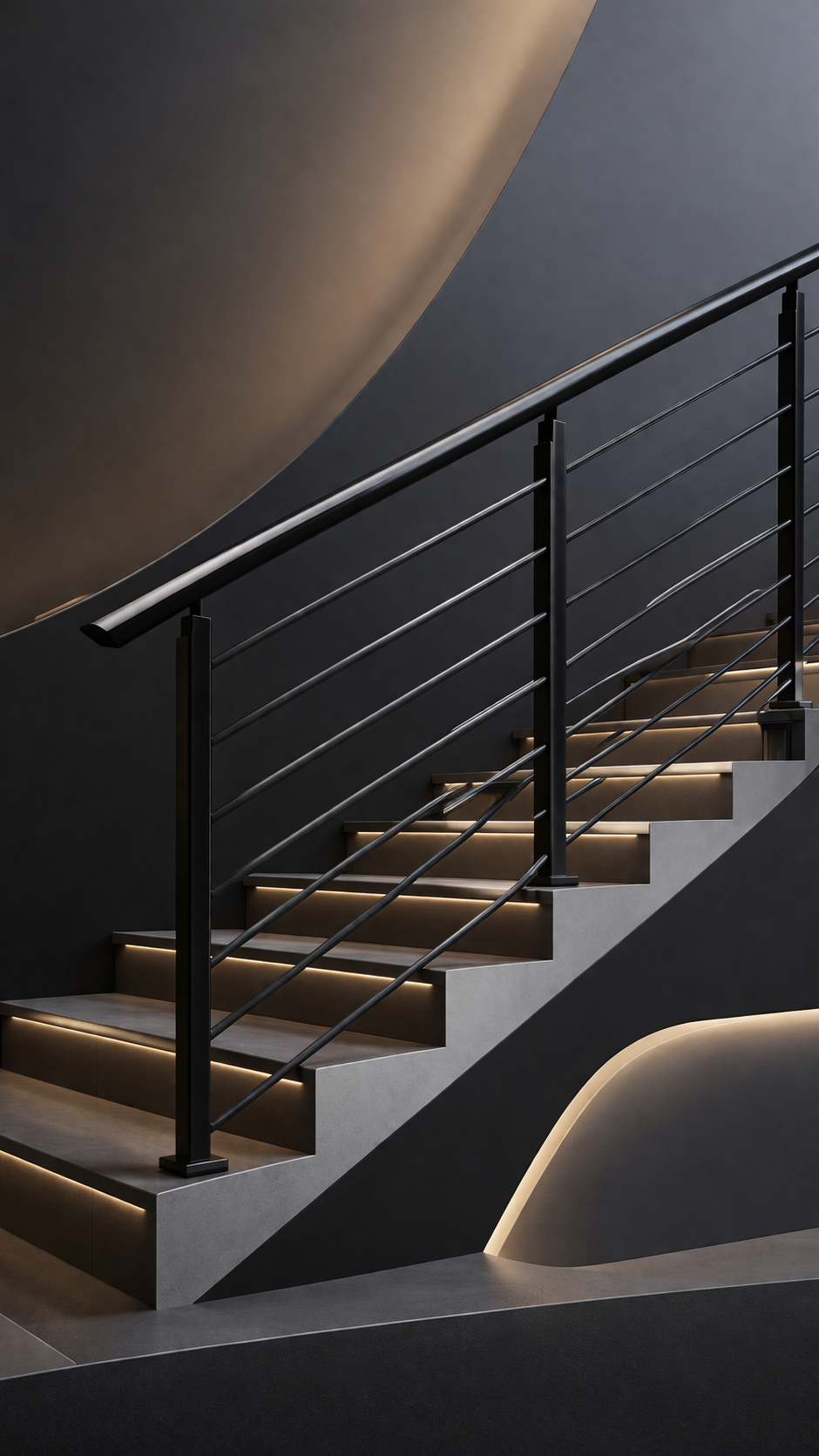 Modern railing design detail