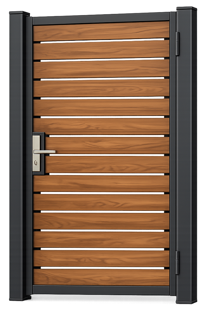 Wood gate design detail