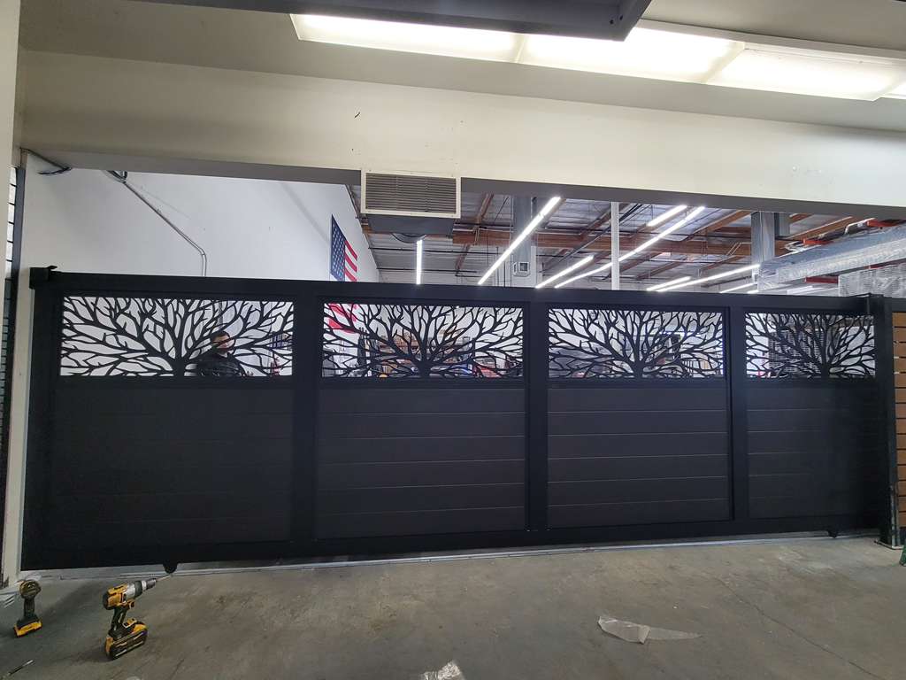 Powder coated custom laser cut aluminum panel