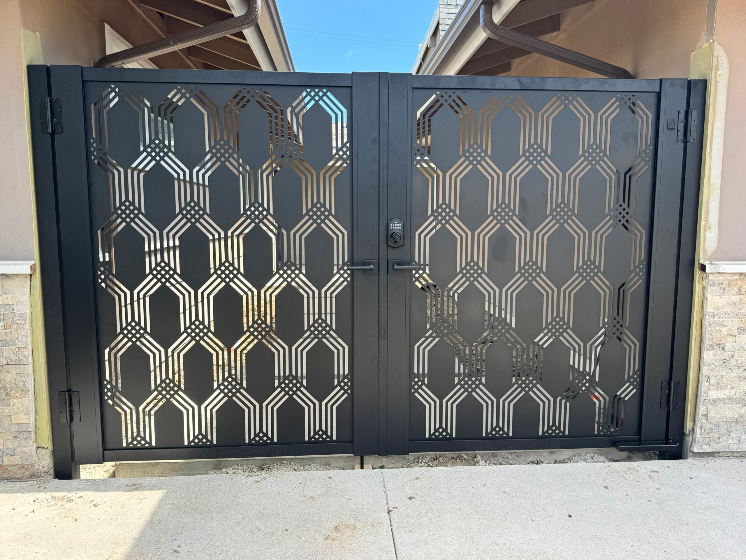 Decorative laser cut gate