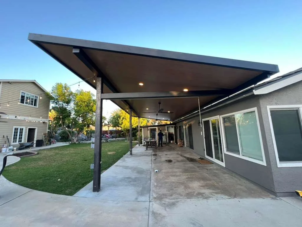 Solid roof pergola project