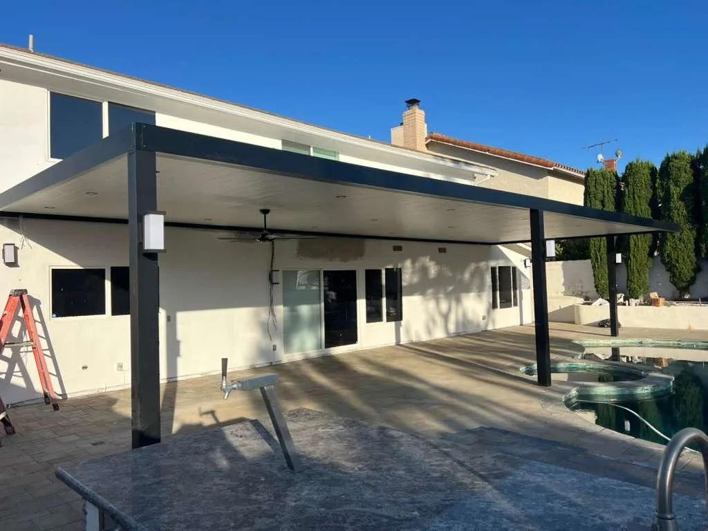 Solid roof pergola project
