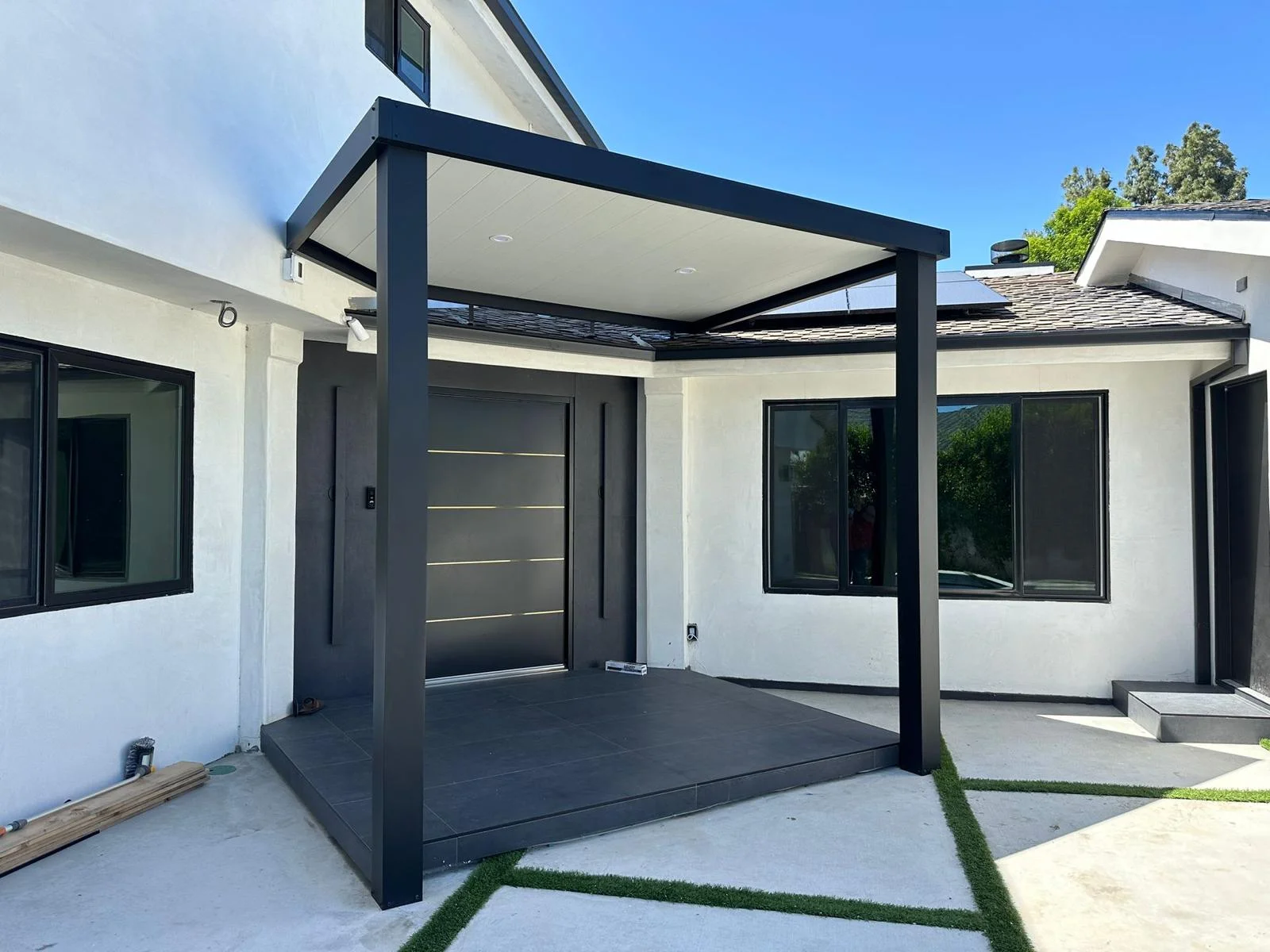 Solid roof pergola project