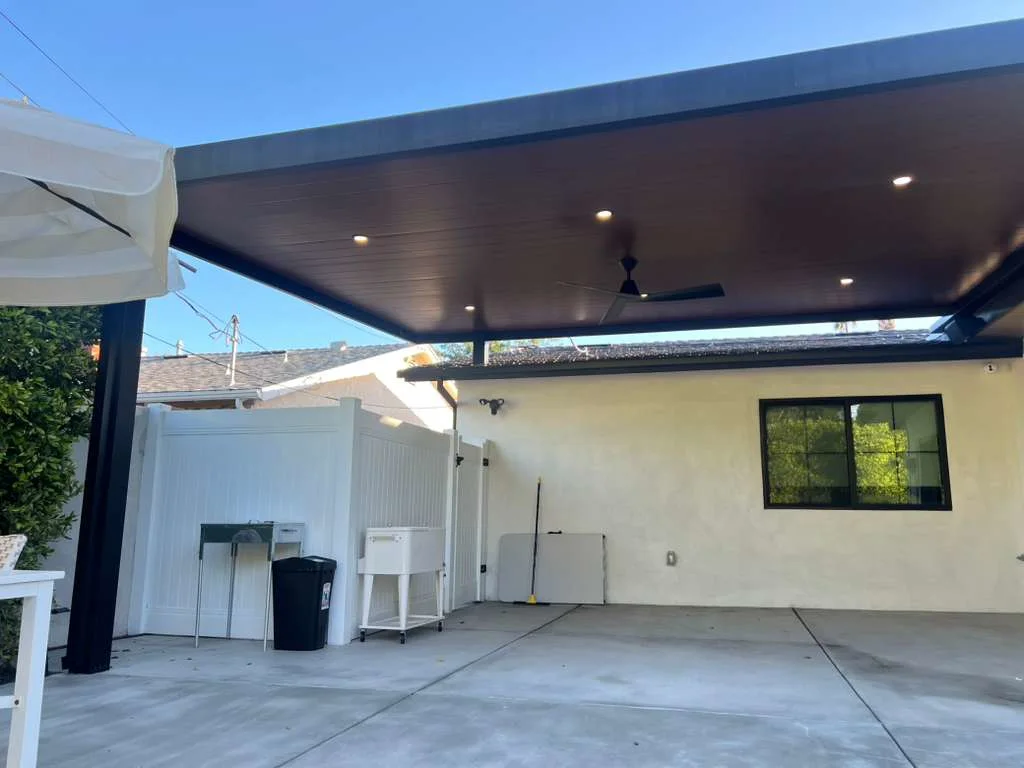 Solid roof pergola project