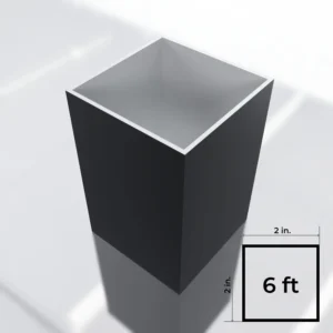 2 x 2 in. Square Post 6 ft – Black