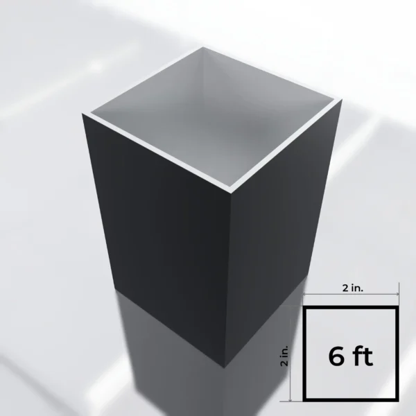 2 x 2 in. Square Post 6 ft – Black