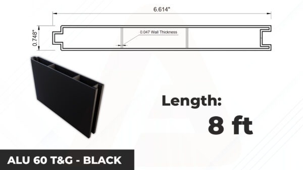 ALU 60 T&G Slat 0.047 THK x 8ft – BL