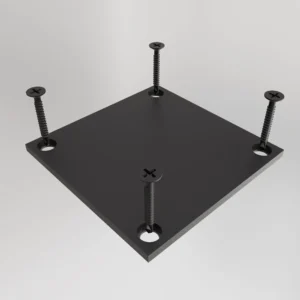 2.75 in. 2-Way Post Flat Cap with Screws – Black