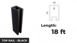 Top Rail 18ft – BLACK