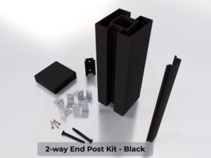 (Fence Box) 2.75 2-way End Post Kit 8 ft