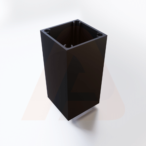 2 x 2 in. Square Post 24 ft with Screw Bush – Black