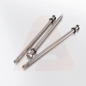 #12 x 4 in. Stainless Hex Washer Head Tek Screw with Sealing Washer
